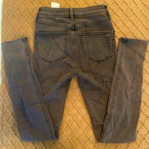 Hollister Distressed Black Super Skinny Jeans Size 00